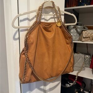 Stella McCartney Tan Shoulder Bag with Chain Detail
